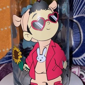 Bad bunny can glass cup